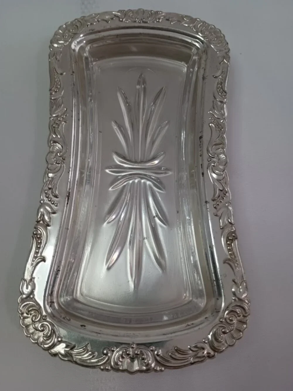 Vintage WMF Ikora Silver Plated Butter Dish with Swirl Brushed Finish